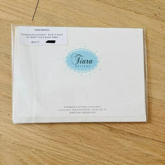 Congratulations 3D Felt Baby Owl Greeting Card - Picture 3 of 3